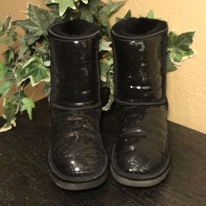 UGG Black Sequin Short Boots